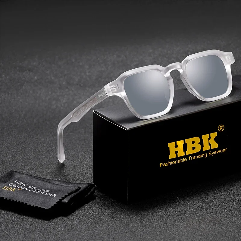 HBK Fashion Square Men Sunglasses Women Core Insert Temple Luxury Brand Sun Glasses Travel Beach Party Festiva Gifts