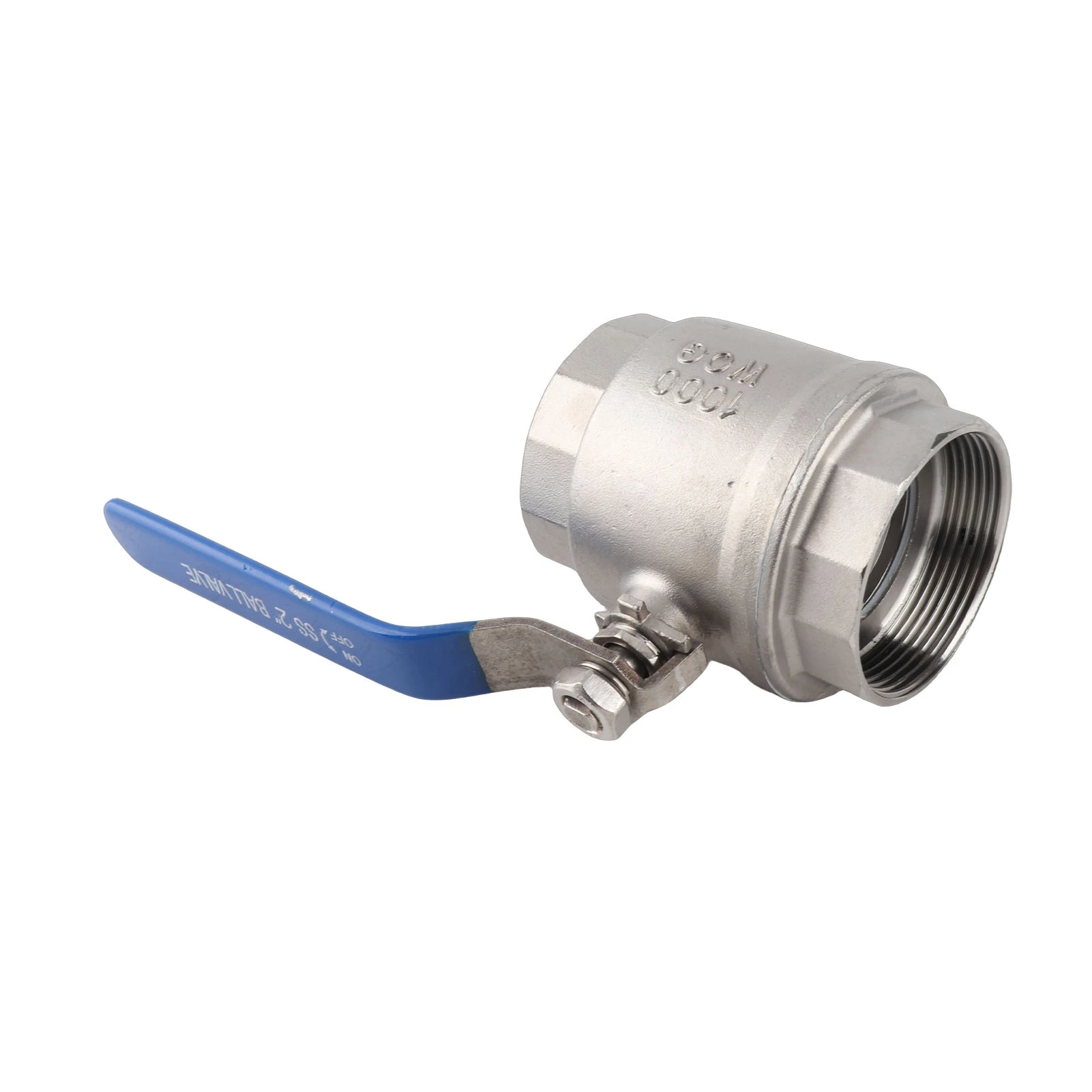 304 Stainless Steel Two Piece Full Port Female Thread Ball Valve 2