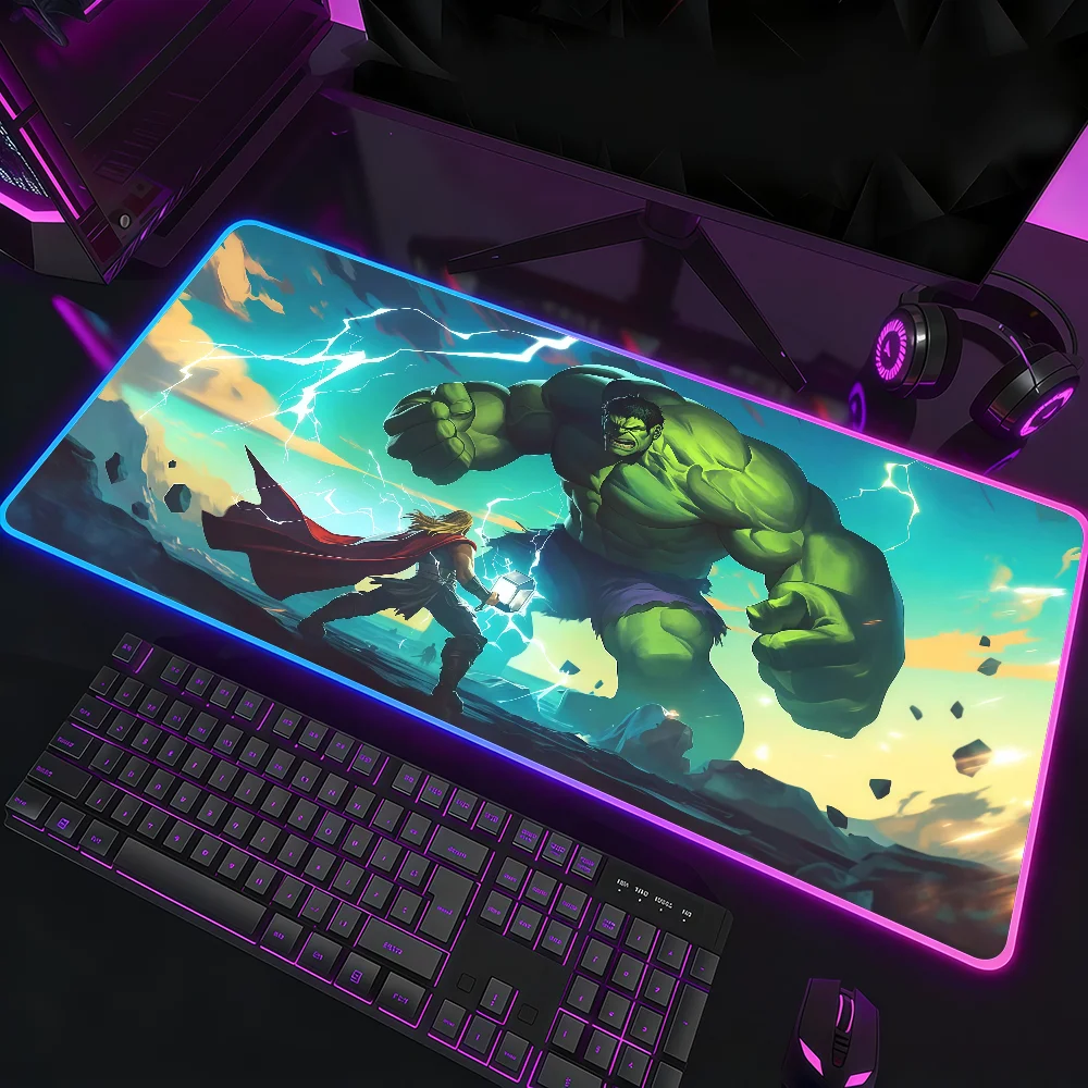 

Коврик для мыши Cool The H-Hulk, водонепроницаемый, с RGB LED-подсветкой, красочный, для игровой клавиатуры, нескользящий, для стола