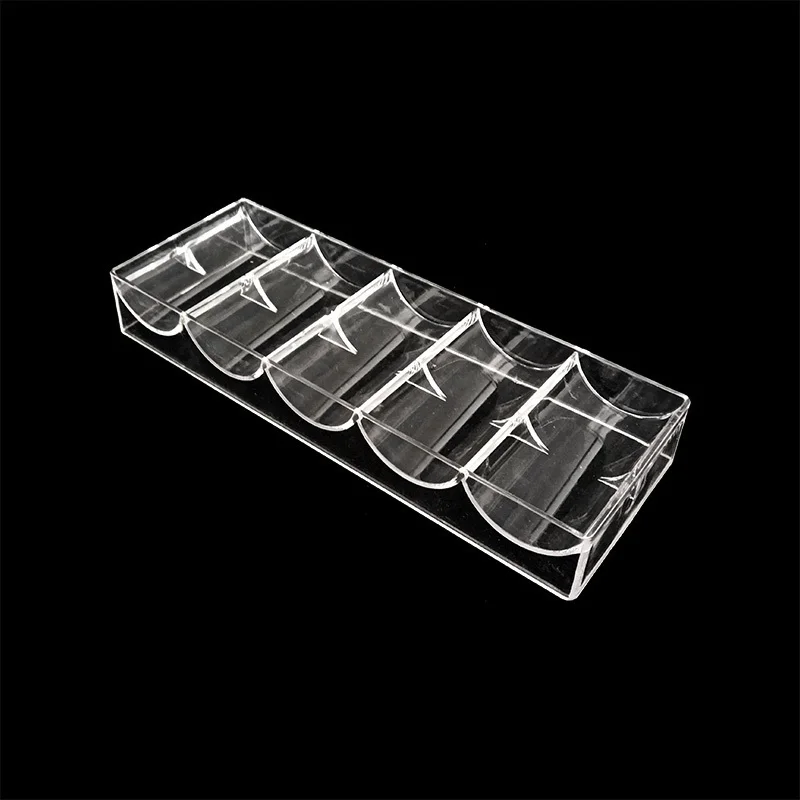 New High-quality Poker Chips Box Set Texas 100Pcs Chip Box Acrylic Transparent Portable Baccarat