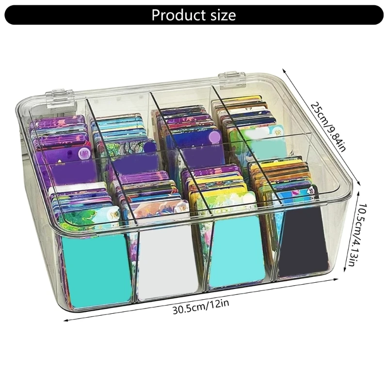 어린이를 위한 공간 절약형 카드 정리함 학교 공원 및 가정용 먼지 방지 카드 홀더 상자 15UB에 적합 휴대하기 편리함