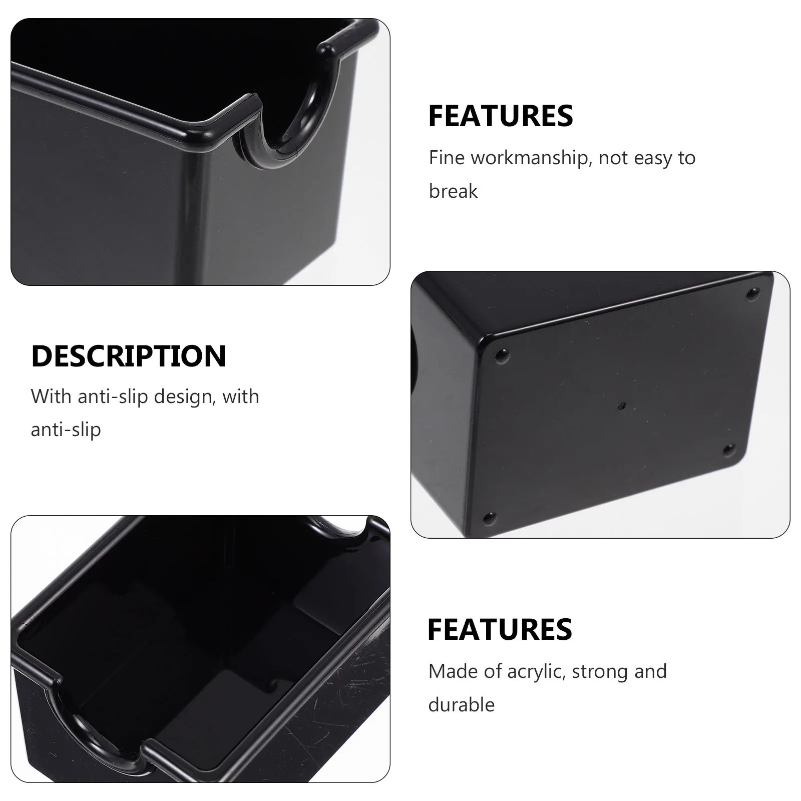 

2pcs Tea Storage Box High Hardness Acrylic Coffee Bag Holder For Home Hotel Restaurant Multipurpose Sugar Bag Container