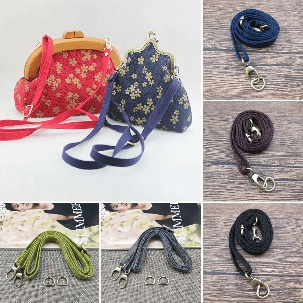 Adjustable Canvas Bag Strap Fashion Rivet Reinforced 130cm Crossbody Bag Straps Replacement Bag Belt Women