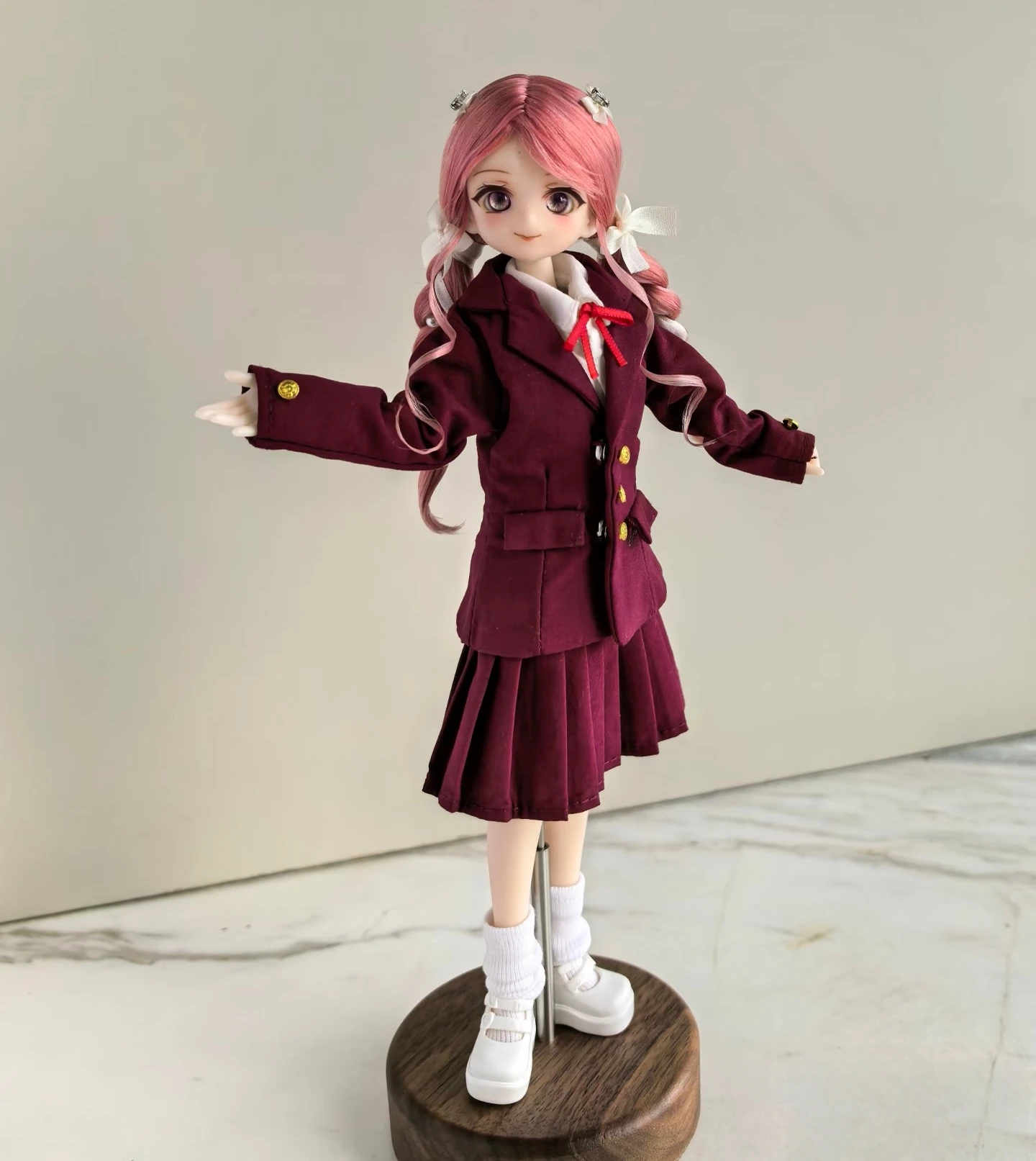 Blythe OB22 Doll Clothes Japanese School Uniform Formal Suit Shirt JK Pleated Skirt For 1/6 BJD OB24 Gift Birthday - view 6