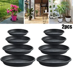 2Pcs Plastic Plant Saucer 4/6/7/8/10 Inch Round Plant Flower Pot Trays Indoor Outdoor Flowerpot Tray Garden Supplies