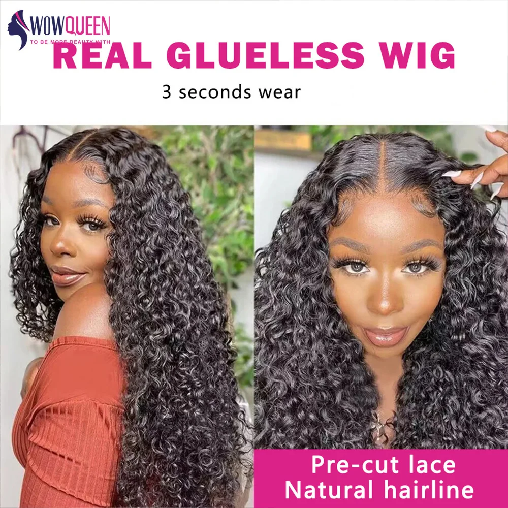 Water Wave Wigs Human Hair Invisible Lace Frontal Wig Glueless Wig Human Hair Ready To Wear And Go Wigs Curly Wigs For Women