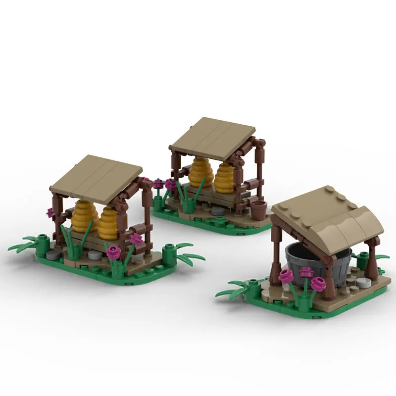 في المخزون اللبنات الجسيمات الصغيرة MOC-223490 211 قطعة قلعة القرون الوسطى بناء لعبة ثلاثية الأبعاد نموذج هدية التعليمية لتقوم بها بنفسك حلية #3