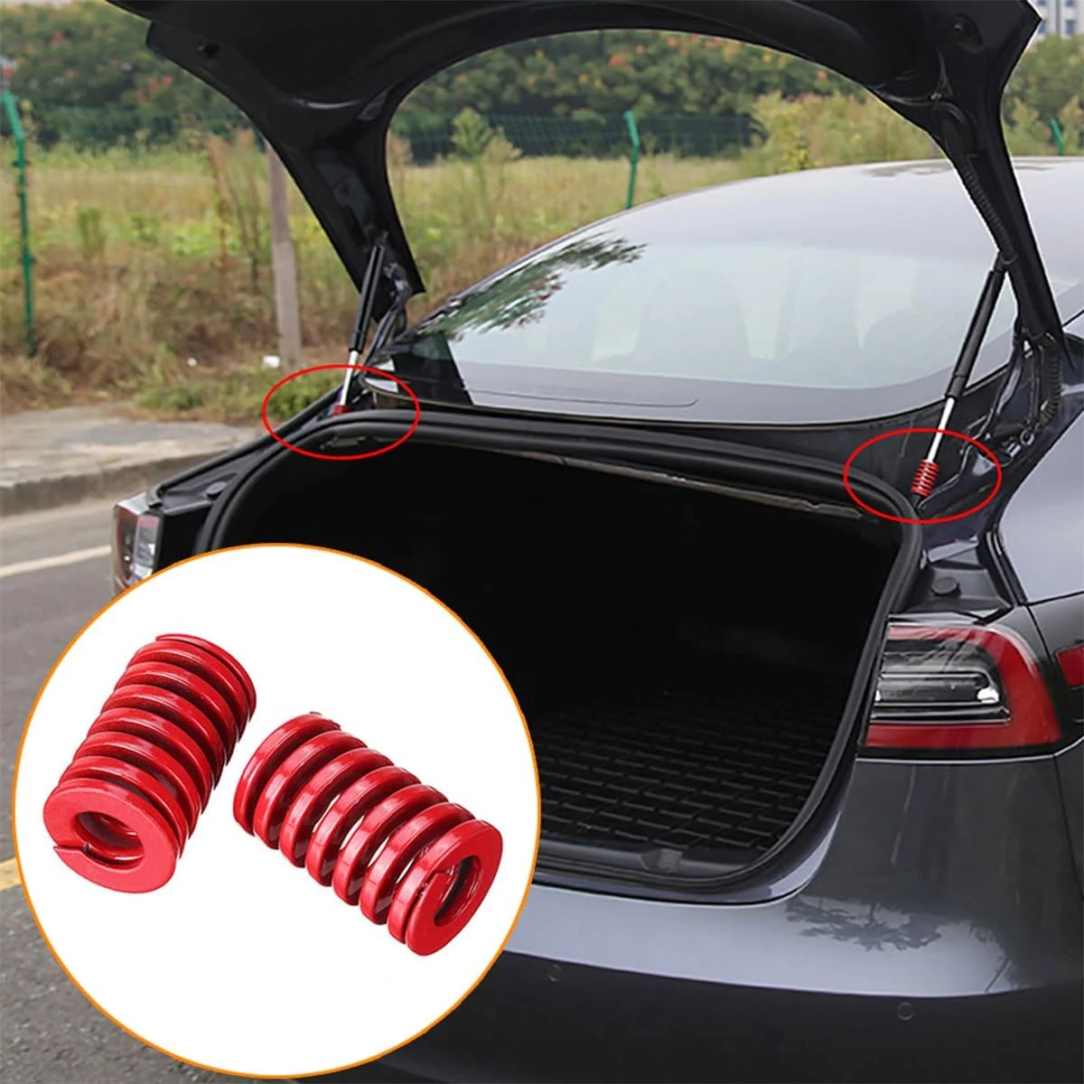 Yitong 2/4PCS Tailgate Support Rod Spring Rear Luggage Support Mold Compression Spring Auto Tail Gate Strut Automotive Parts