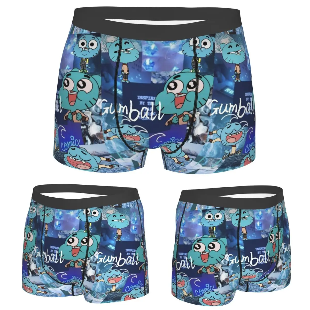 

Трусы-боксеры, шорты Gumball Watterson The Amazing World Of Gumball, аниме, мужские дышащие трусы для Homme Man