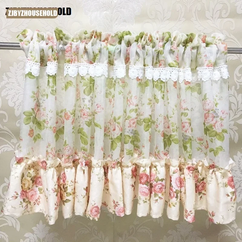 

Короткие шторы для кухни, кофейного домика, американские деревенские шторы для кабинета, пыленепроницаемые, с полузатенением