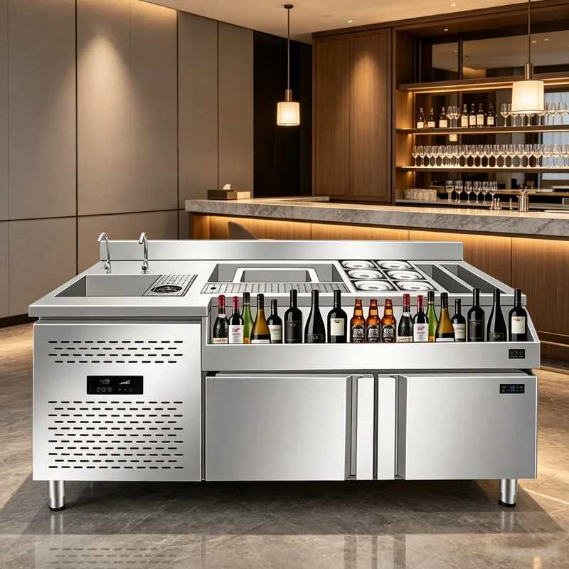 Professional Standard Style Cocktail Bar Station Making Cocktail Portable Bartending Station Bar Customized