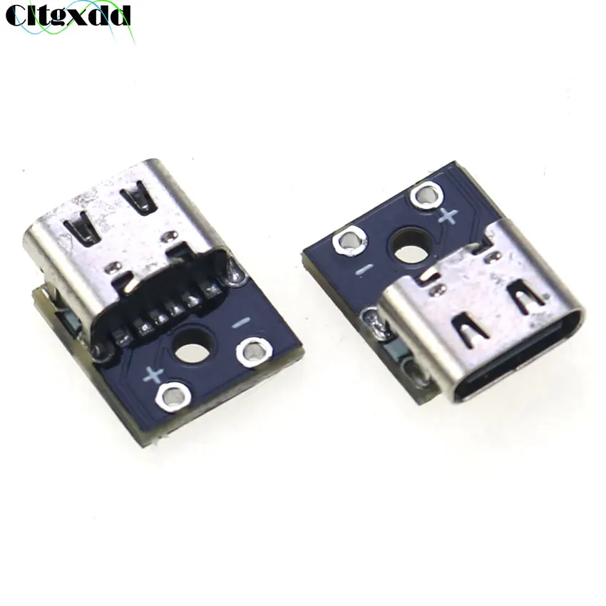 Cltgxdd 1pcs Type-C Female Base Fixed Plate Adapter Test Board Type C USB 3.1 Female Socket 6pin 6P Power Connector