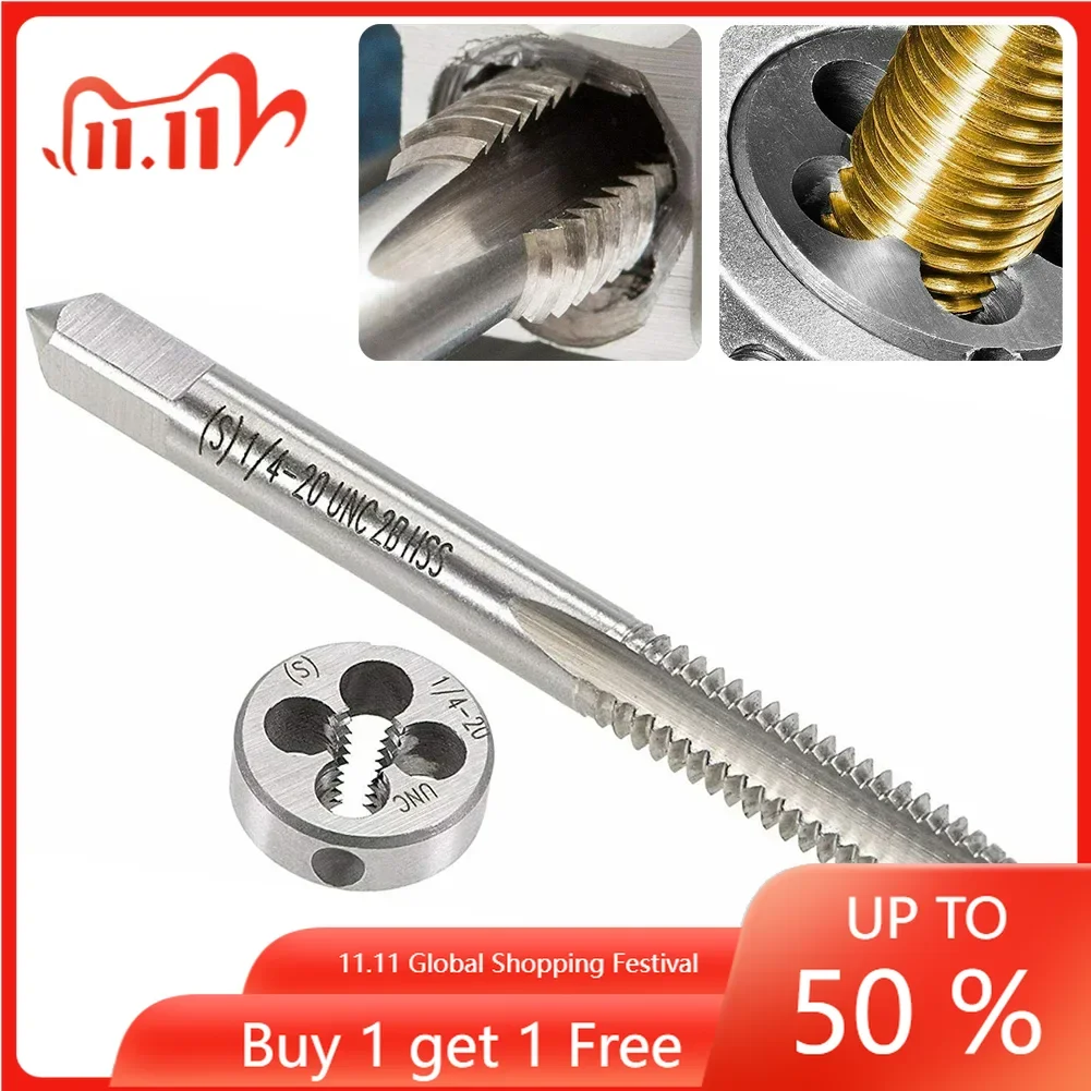 High Speed Steel 14 20UNC Machine Thread Tap & Die Set, Perfect for Creating Threads in Stainless Steel and Other Metals