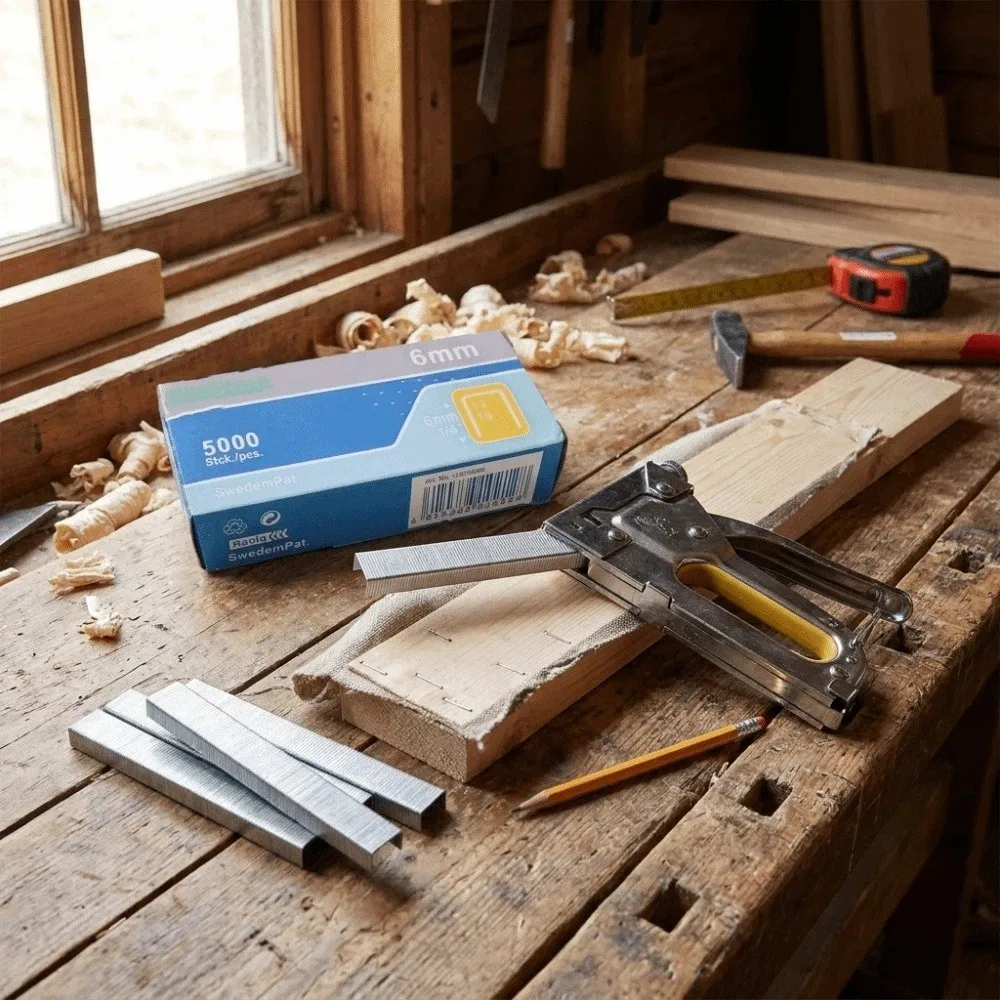2boxes（10000pcs） Galvanized Steel U-Shaped Staples Premium Material Smooth Feeding Steel Row Nails Precise Molding