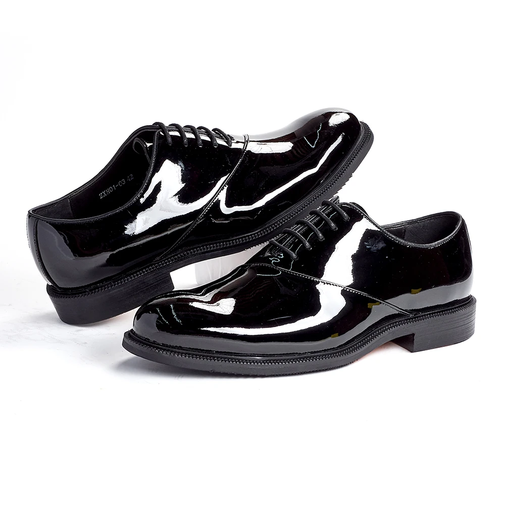 

Мужские лакированные оксфорды из натуральной кожи, глянцевая формальная прочная подошва, подходящая для свадебной деловой одежды