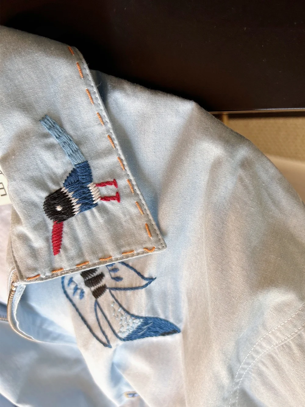 ファイオナブル フレブルー 刺繍襟 オルトジャエット レディース スプリングオータムデザイン カジュアル万能トップス ユニバーサルフィット