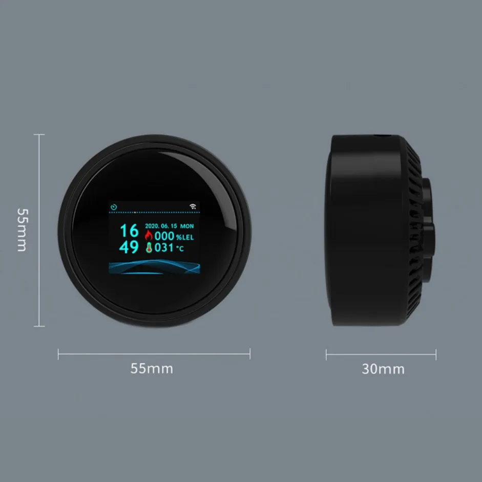 Tuya Zigbee Gas Alarm Sensor Carbon Monoxide Dioxide Alarm Combustible Gas Detector Works With Smart Life For Home Alarm System