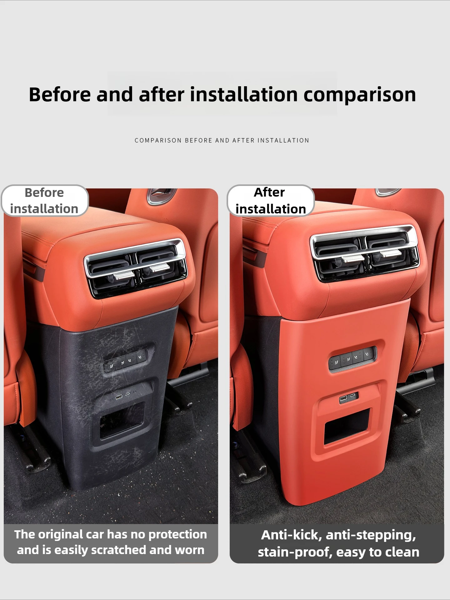 

For BYD Sealion 8 Tang L DM/EV Car Rear Air Outlet Protection Cover ABS Anti-scratch Patch Refrigerator Anti-kick Pad Accessorie