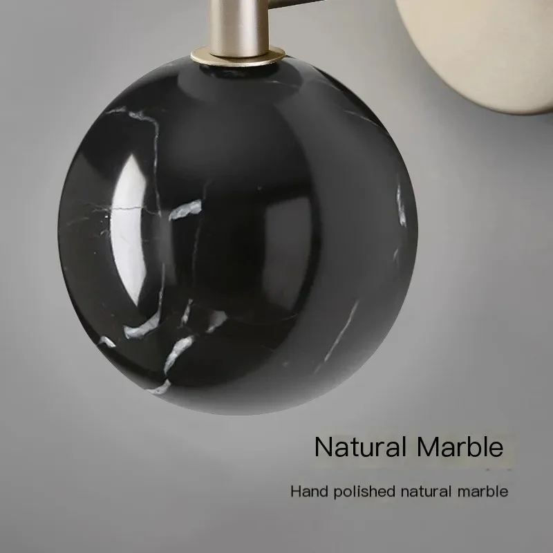 Nordic  LED Wall Lamps  Simple Bedside  Marble Lamp Light High-end Home Decoration Wall Lamp Aisle New Style Wall Light - view 5