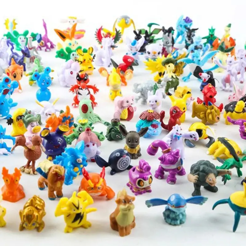 24-144Pcs Different Style Pokemon Anime Figure Pikachu Action Model 2-3CM Not Repeating Mini Model Doll Toy Kids Christmas Gifts