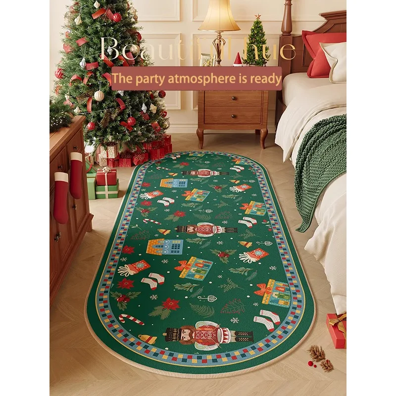 

Рождественский ковер для гостиной в стиле ретро, креативный квадратный клетчатый коврик для спальни, коврик со снежинкой и растением для дома, гардеробная, коврик 러그 Ковер Alfombra