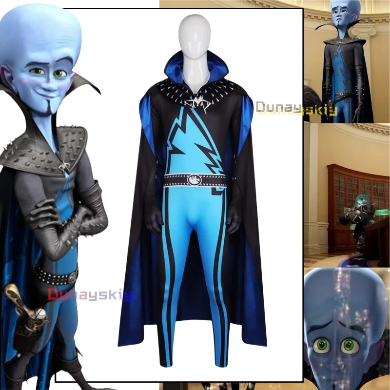 

Blue Guy Michael Mynd Anime Cosplay Costume Jumpsuit Clock Blue Suit Halloween Carnival Man Party Outfit Roleplay Cos Customized