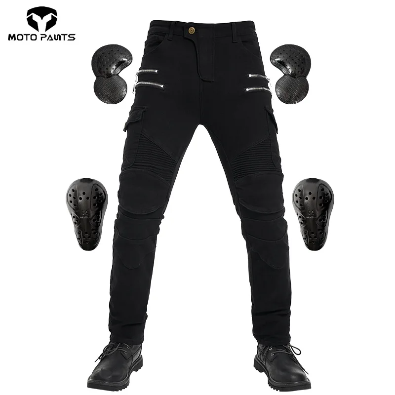 Men's Motorcycle Pants Moto Protection Jeans Pantalon Motorcycle Motocross Pants Motorbike Riding Trousers Summer Breathable