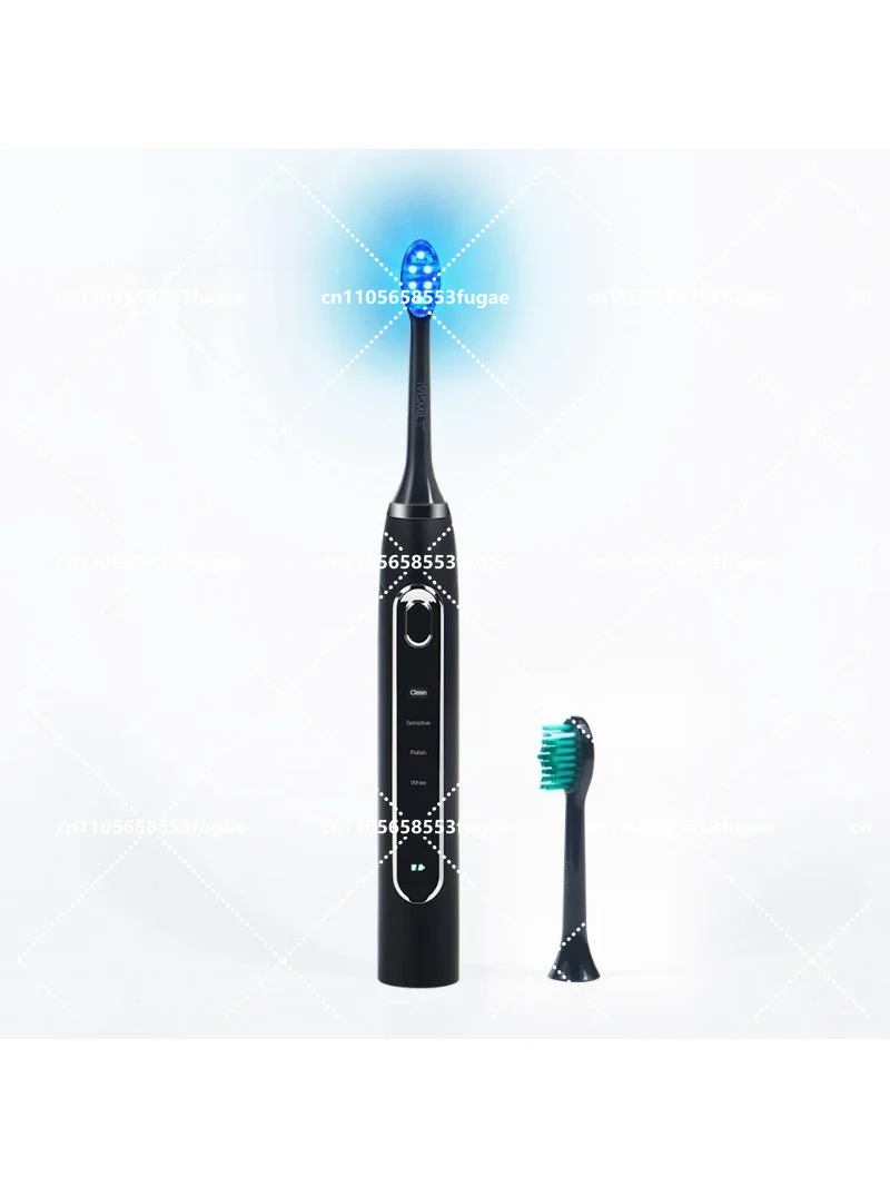 6 Blue LED Light Electric Toothbrush, IPX7 Waterproof, 4 Mode Wireless Charging