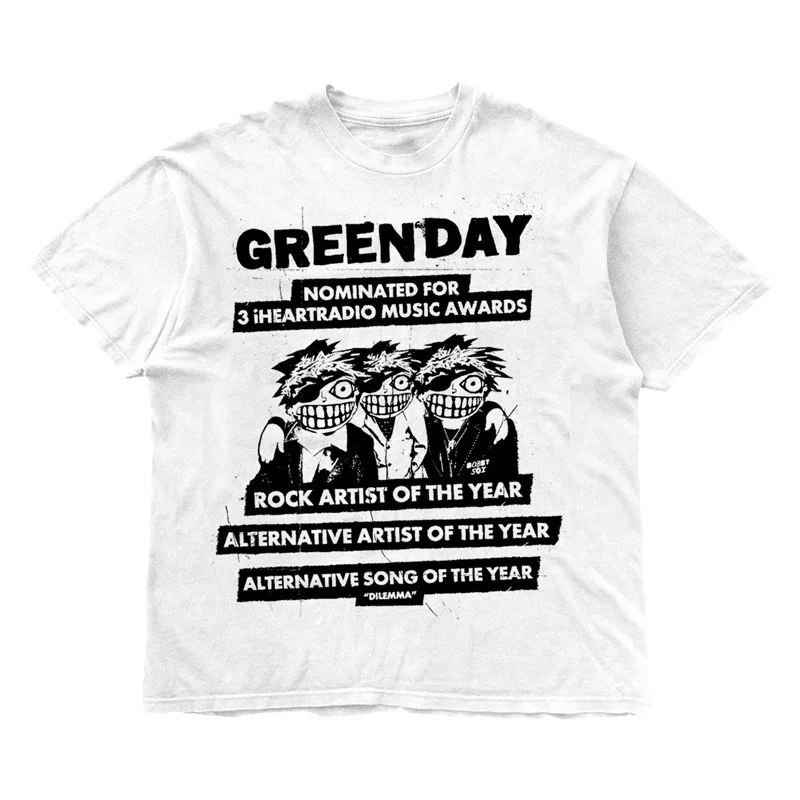

2025 New Green Day Band THE SAVEORS TOUR Cartoon Rock Men's Short T-shirt