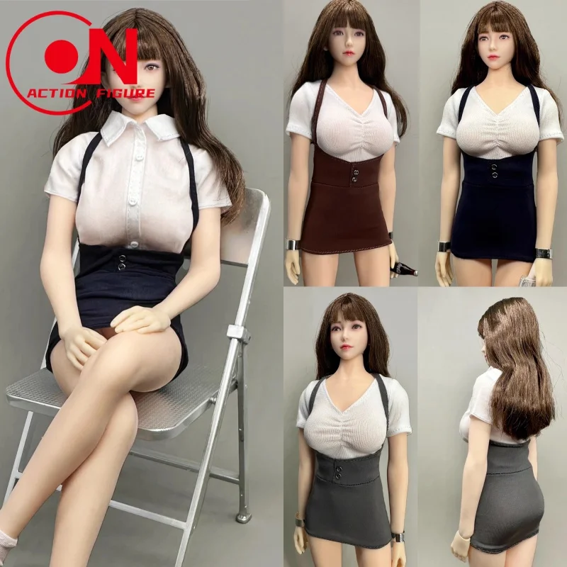 CJG-062 1/6 مقياس أنثى الجندي JK موحدة طالب موحدة قميص حزام تنورة مجموعة الملابس نموذج لجسم عمل 12 بوصة #2