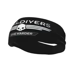 Helldivers Dive Harder Headband Sweat Bandage Game Hair Band Workout Tennis Fitness Sweatband Sports Safety for Men