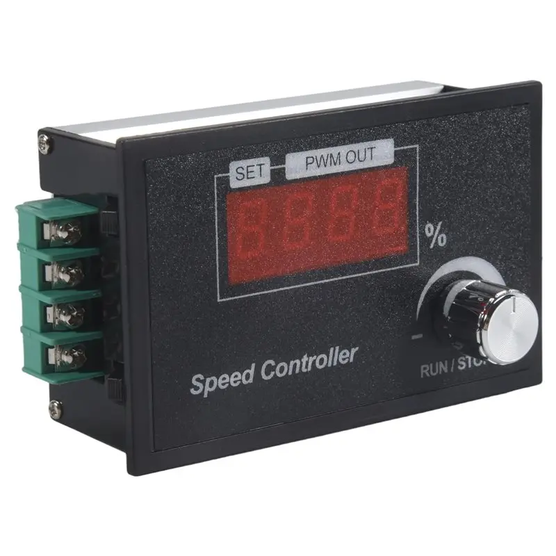 

Контроллер скорости двигателя постоянного тока A92P PWM 6-60В 30А с цифровым дисплеем и прочной печатной платой - идеально подходит для различных машин