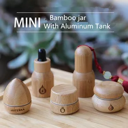New 5g Natural Bamboo Jar With Aluminum Tank Empty Eye Cream Jar Balm And Lipstick Cosmetic Container Mini Jar Portable Packing