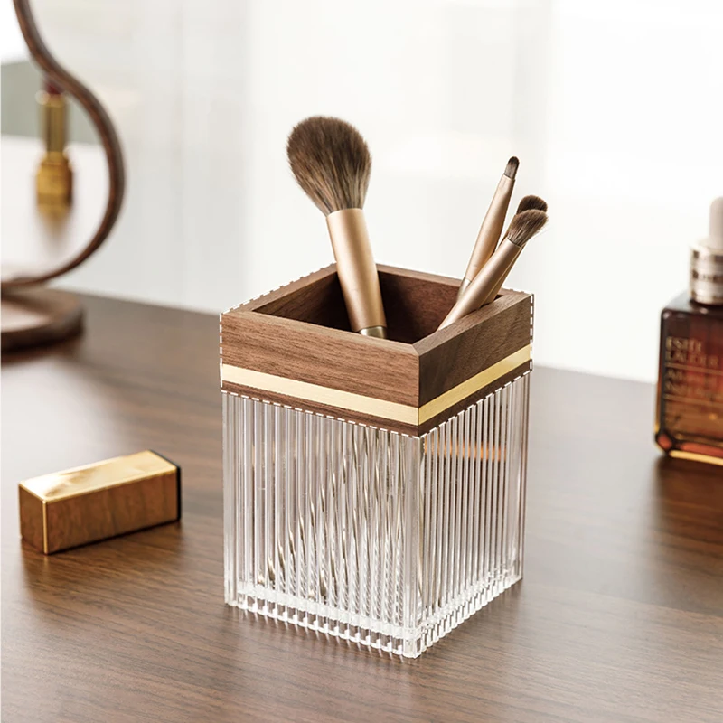 

Small Storage Makeup Boxs Brush Transparent Acrylic Organizer Box Hard Brush Holder Rangement Maquillage Household Items