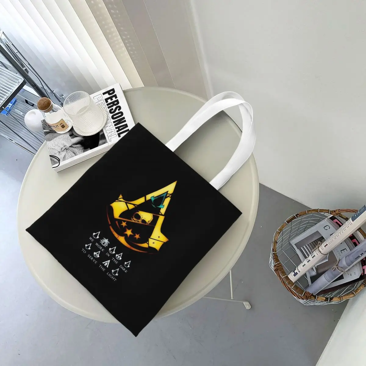 Assassin's Creed Game  Shopping Bags Reusable Canvas The Tote Bag Women Shoulder Tote Travel Handbag