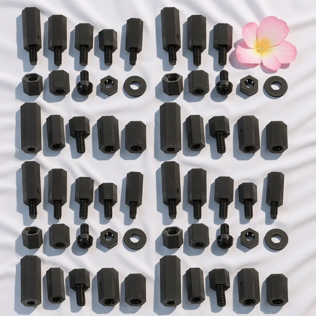 1Set Insulated Standoff Spacers Nylon Fireproof Hexagon Fasteners for Circuit Board Isolation Motherboard Screws Hex Nuts