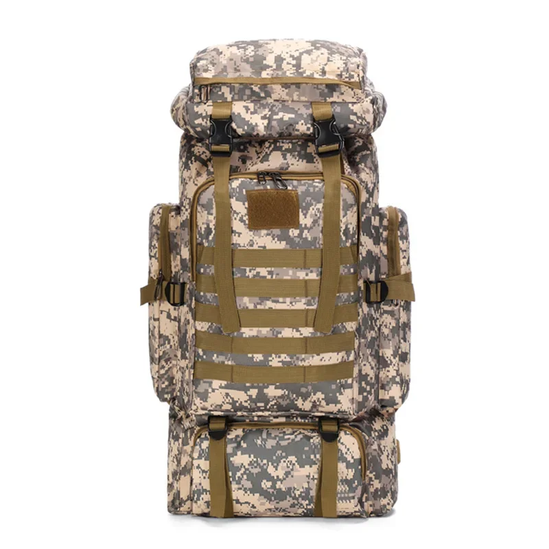 80L Large Capacity Waterproof Camouflage Bag Leisure Tactical Backpack Outdoor Sports Hiking Travel Backpack