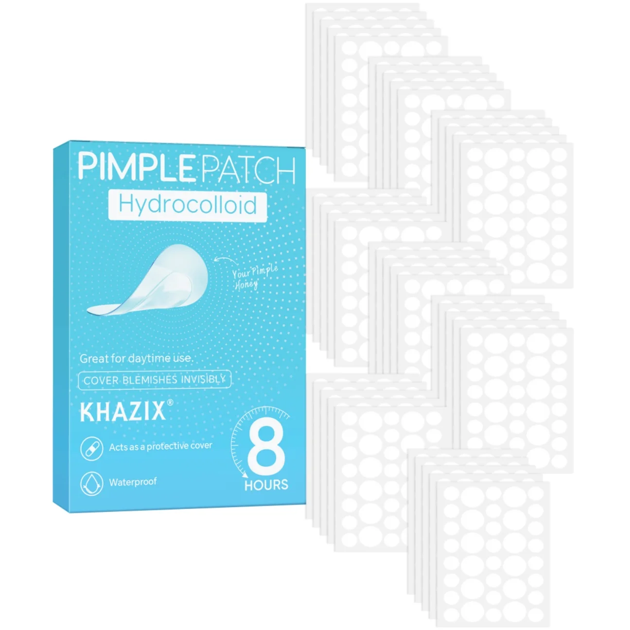 Parches para acné, pegatinas para cubrir el acné, parches hidrocoloides para el acné, pegatinas para manchas de luz para la cara y la piel, cuidado de la piel facial
