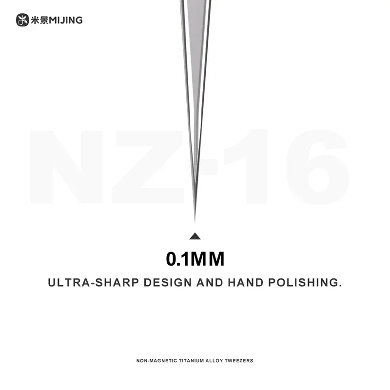 MIJING NZ-16 pince à épiler Non magnétique en alliage de titane pince à épiler Ultra précise et résistante à la Corrosion pince de réparation de téléphone