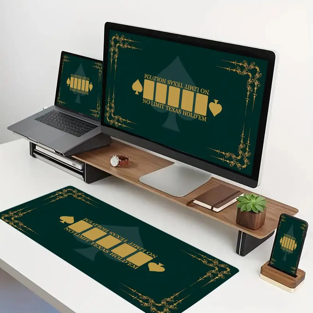 Texas Hold 'em Poker design Mouse Pad XXL Desktop Keyboard Table Pads Game Anti-slip Desk Mat Computer Accessories Long Mousepad