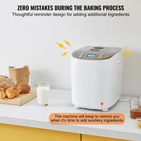 SucceBuy 3 LB Bread Maker 15-in-1 Dough Machine Nonstick Ceramic Pan Automatic Bread maker with Gluten Free Setting 6