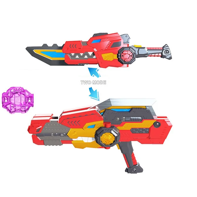 Zwei Modus Mini Kraft Transformation Schwert Spielzeug mit Sound und Licht Action-figuren MiniForce X Verformung Waffe Gun Spielzeug