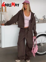Autumn Women's Tracksuit with Zipper and Trousers Gary Casual Two Piece Set Women Casual Yellow  Pant Sports Suit with A Hood - Image 3