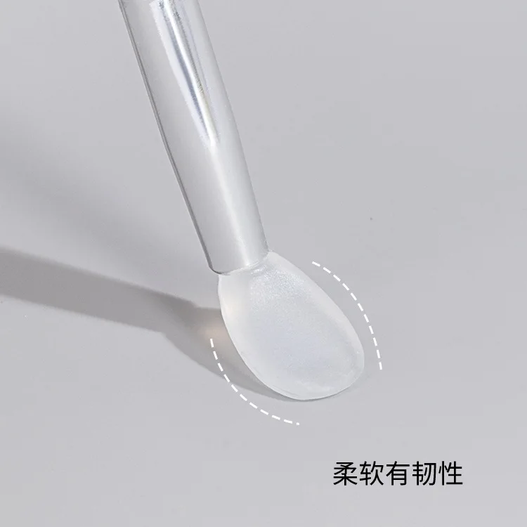Reusable Chrome Glitter Applying Manicure Tool New Nail Arts Silicone Applicator Sticks Easy-Daub Pigment Silicone Nail Brush