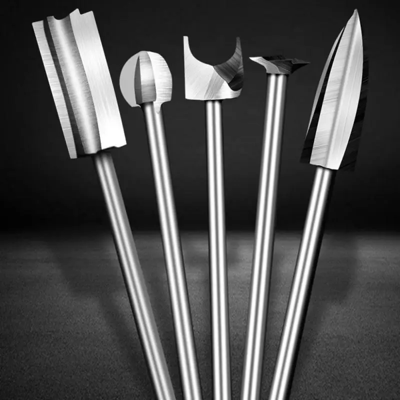 Imagem -06 - Brocas de Aço de Alta Velocidade Escultura para Carpintaria Moagem de Madeira Gravura Ferramentas Fresadoras Conjunto Profissional de Ferramentas Manuais Pcs