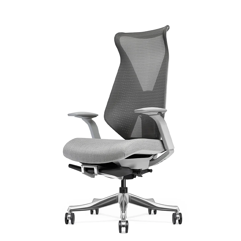 

Ergonomic High Back Office Chair Luxury Mesh Design Comfortable Adjustable Armrest Metal Reclining Footrest Features