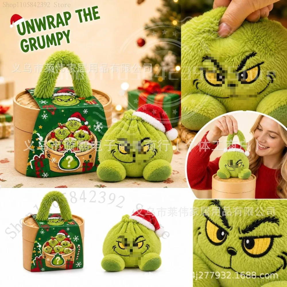 Christmas Giant Dumpling Pillow Cute Plush Slow Reboun，Stress Squeeze Slow Rebound Plush Fidget Adults Anxiety Relief Ornament