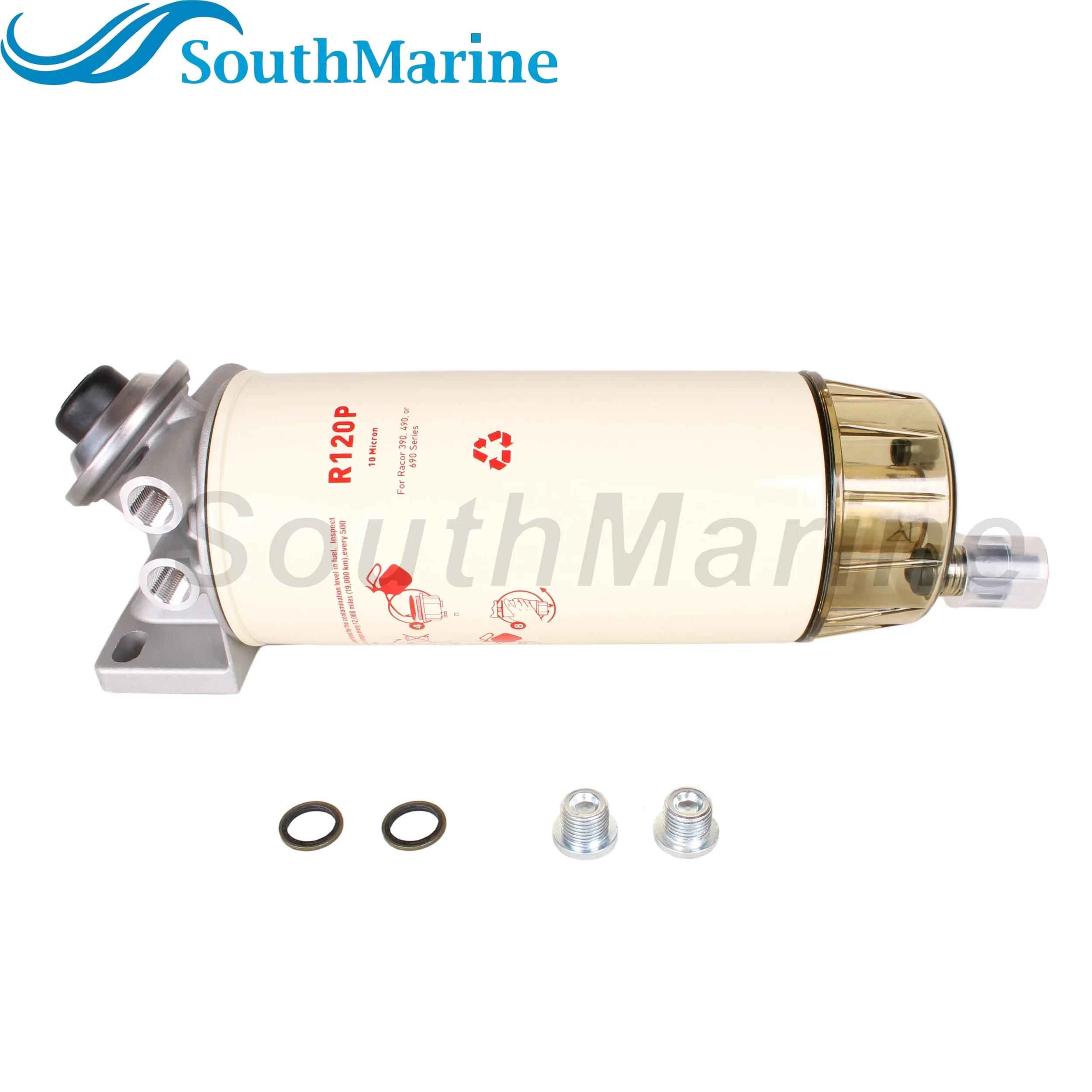 

Лодочный мотор R120P 4120R 6120R Топливный фильтр Водоотделитель в сборе для дизельного морского двигателя, 10-микронный