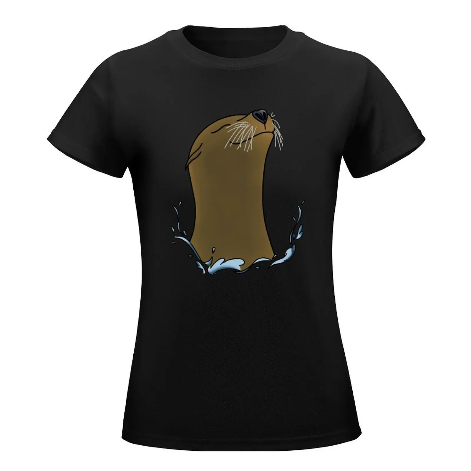 Happy sea lion T-Shirt vintage clothes shirts graphic tees plus size tops plain t shirts for Women