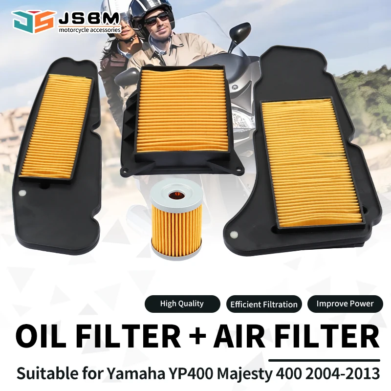 

JSBM Motorcycle Accessories Air Filter Oil Filters For Yamaha YP400 2004 - 2014 YP400R X-Max 400 2013-2020 YP 400 Intake Cleaner